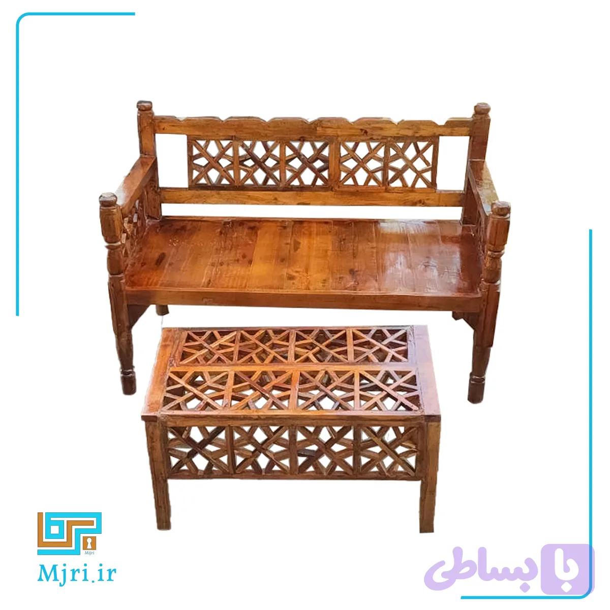 مبلمان چوبی سنتی 4 نفره