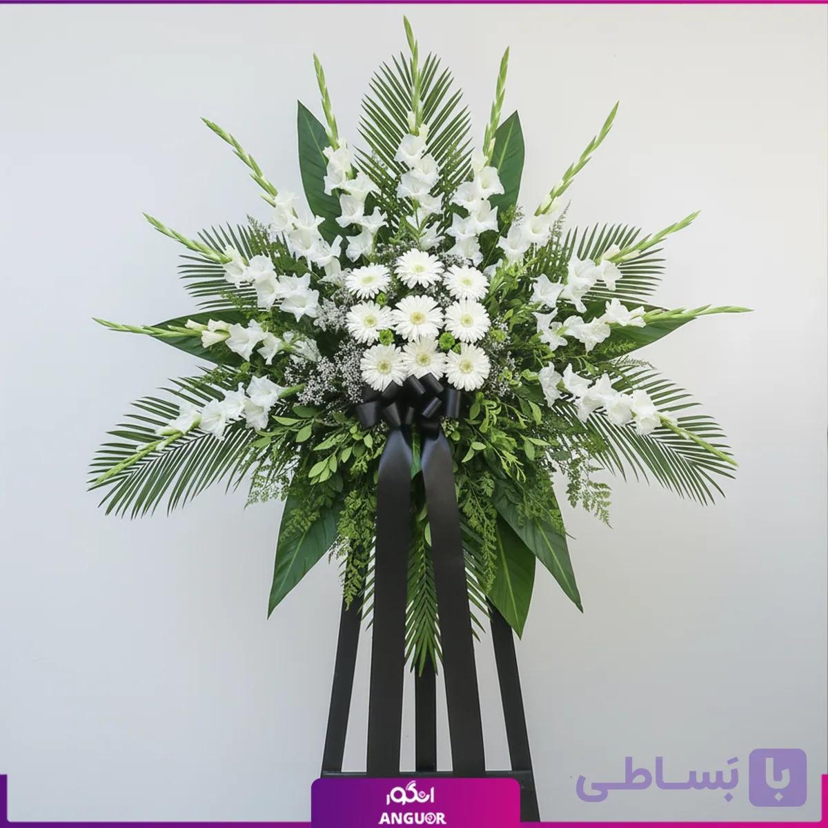 تاج گل ترحیم یک طبقه مینی — تصویر 1