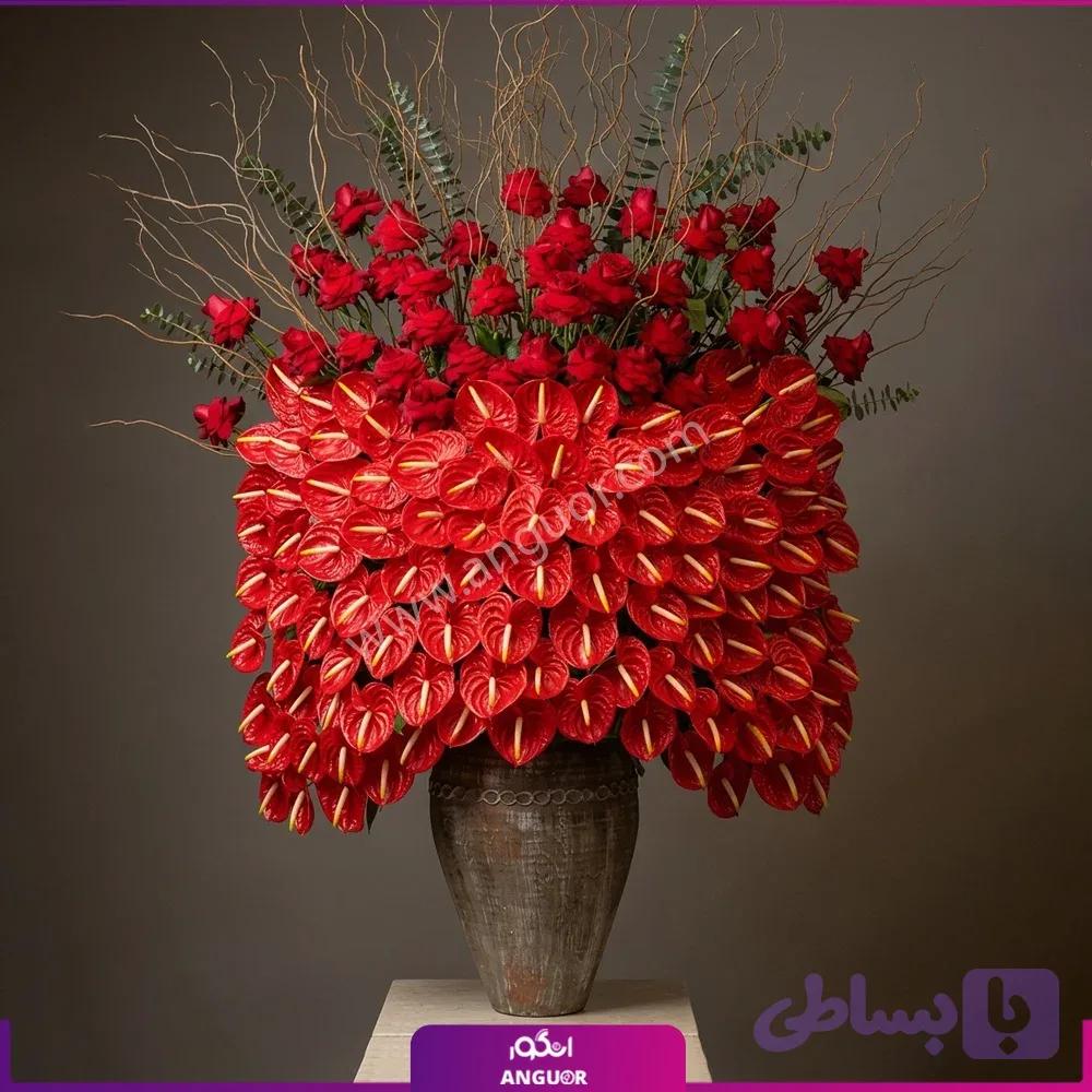 جام گل تشریفاتی تم قرمز (کد EROTP) — تصویر 1