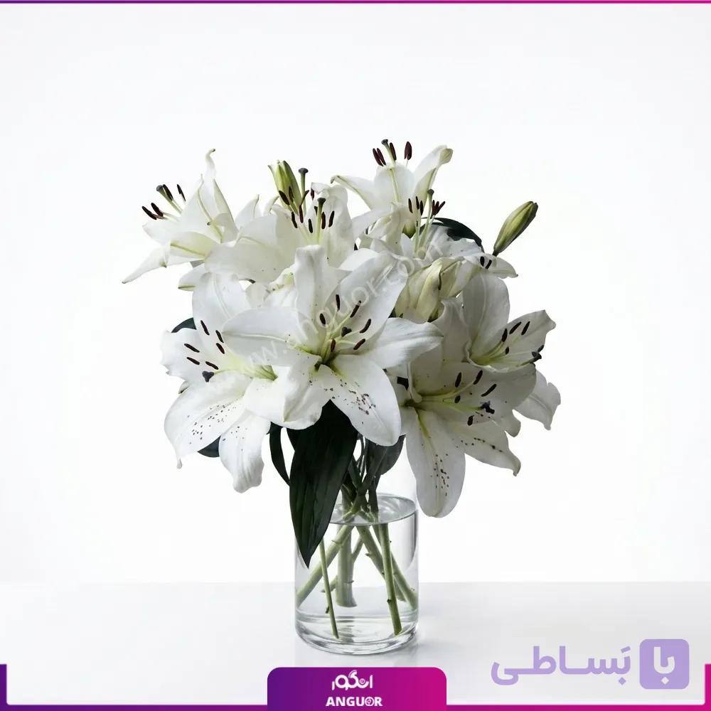 جار گل لیلیوم سفید