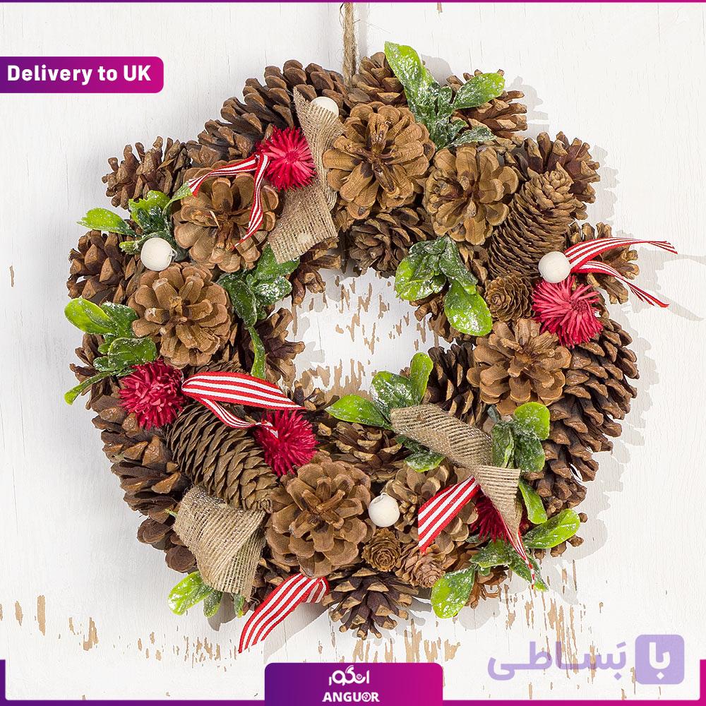 حلقه گل کریسمس ( تحویل در انگلستان)