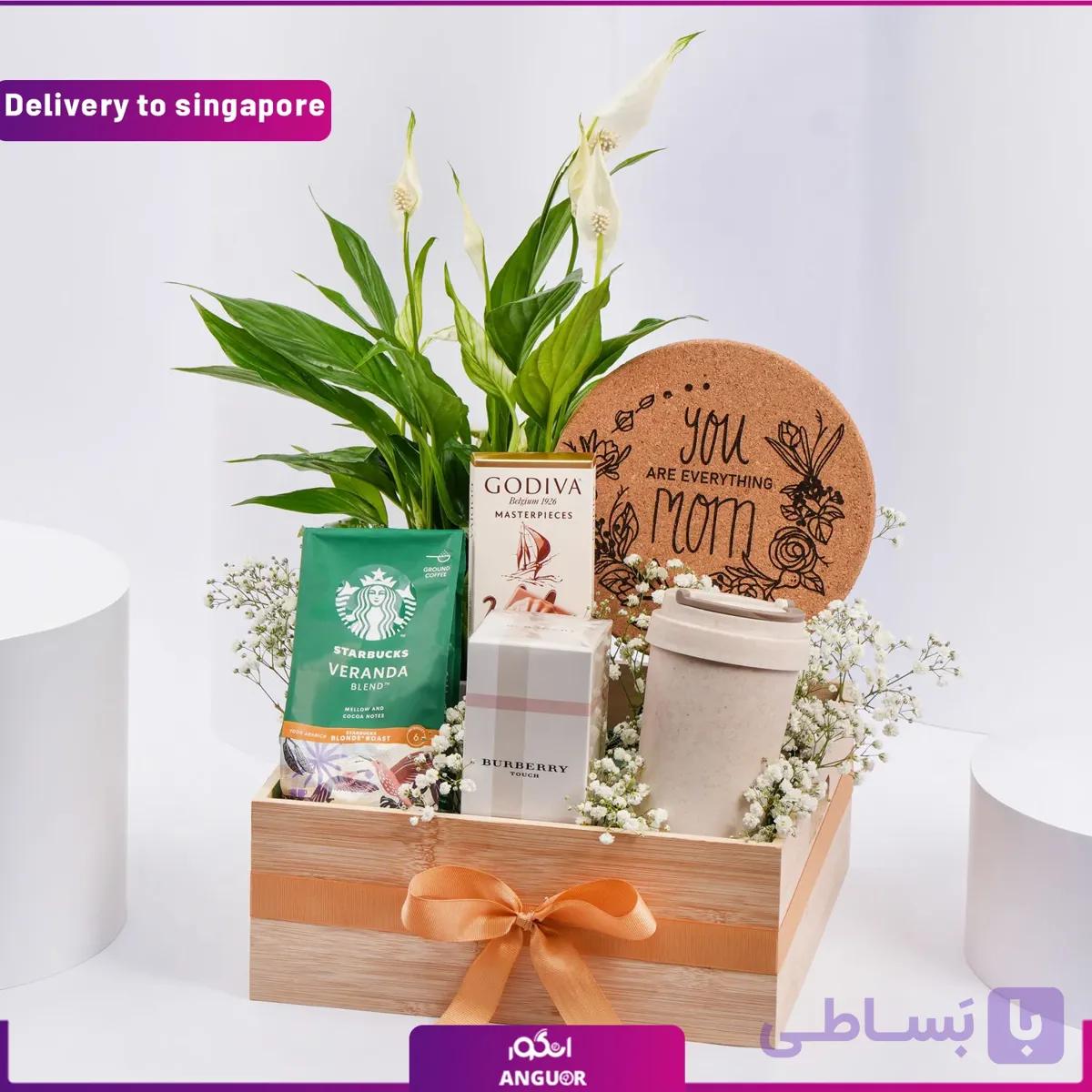 باکس کیک و گل (تحویل در سنگاپور) — تصویر 1
