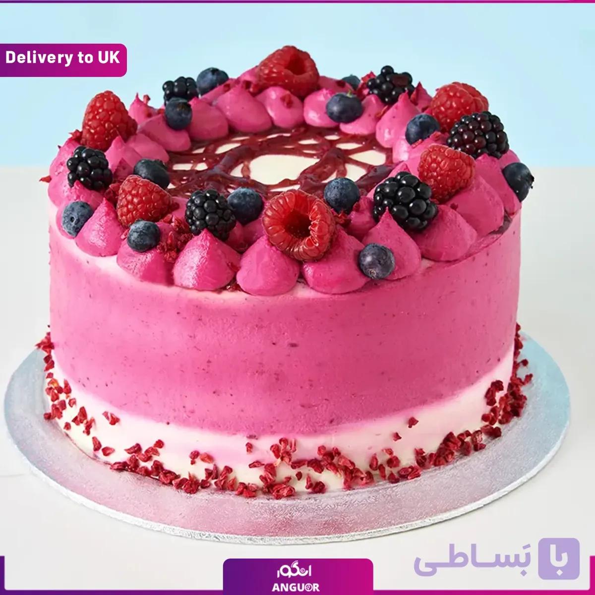 Mixed Berry Cake (Delivery to UK) — تصویر 1