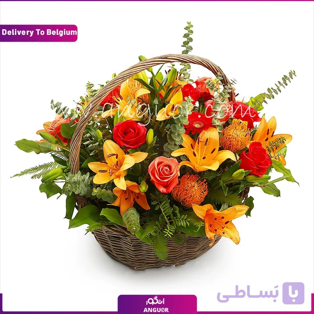 سبد گل تم نارنجی (تحویل در بلژیک)
