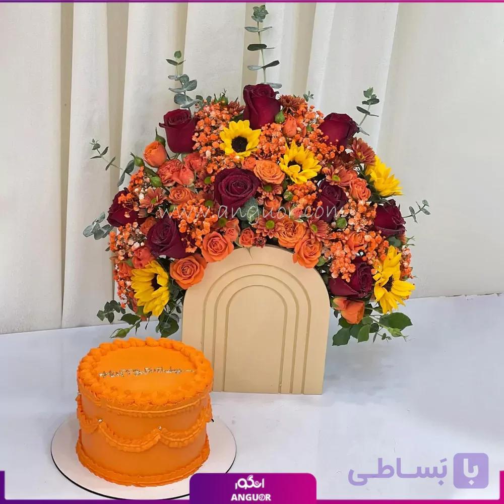 باکس گل و کیک آرامش پاییز