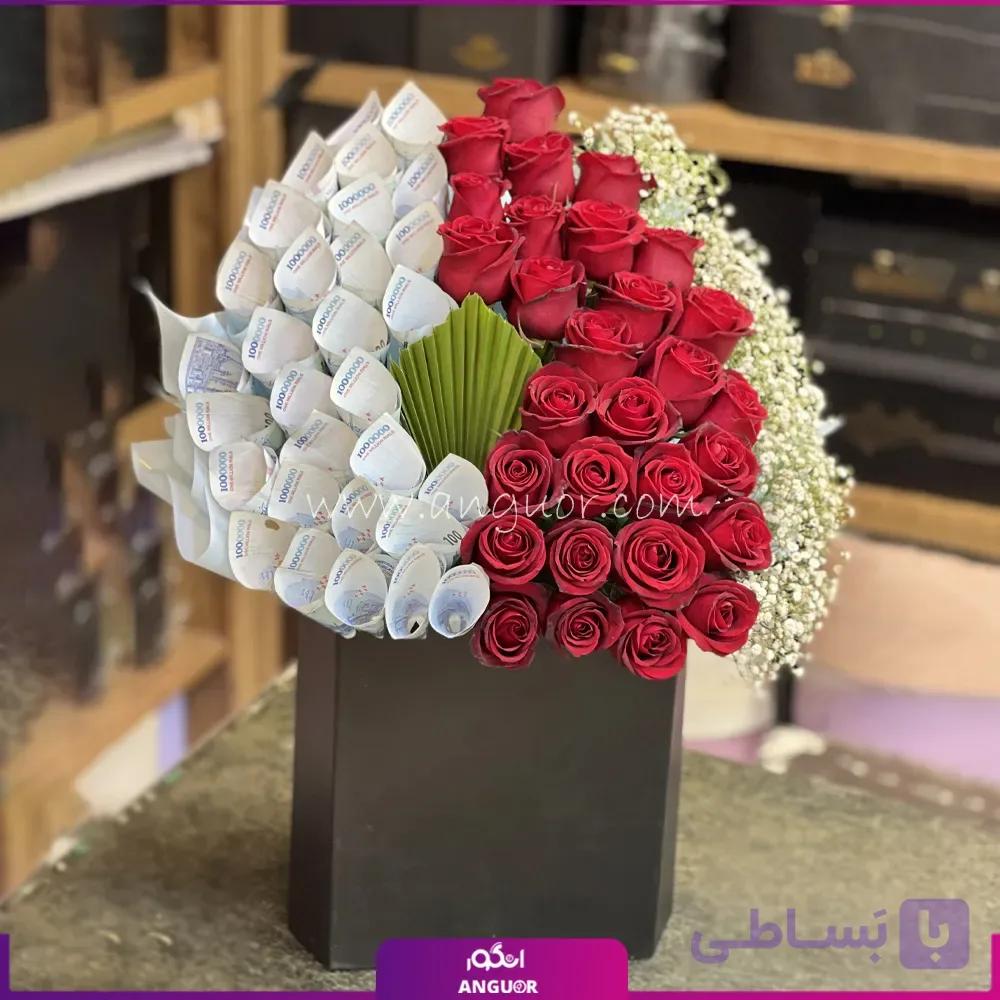 باکس گل و پول هدیه