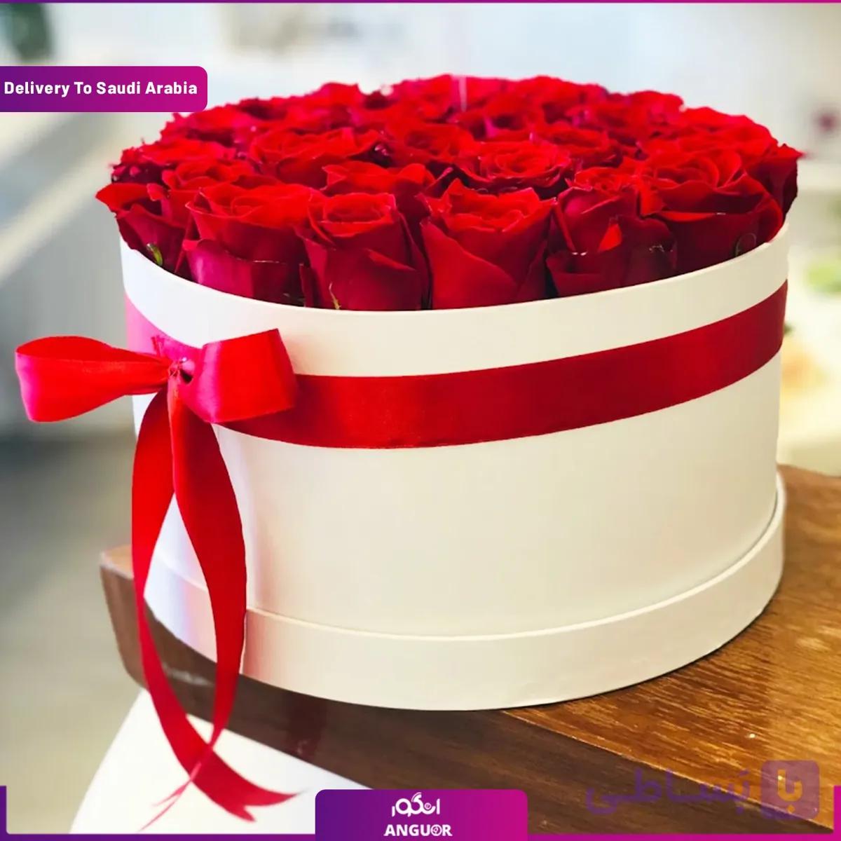 باکس 20 شاخه گل رز (تحویل در عربستان)