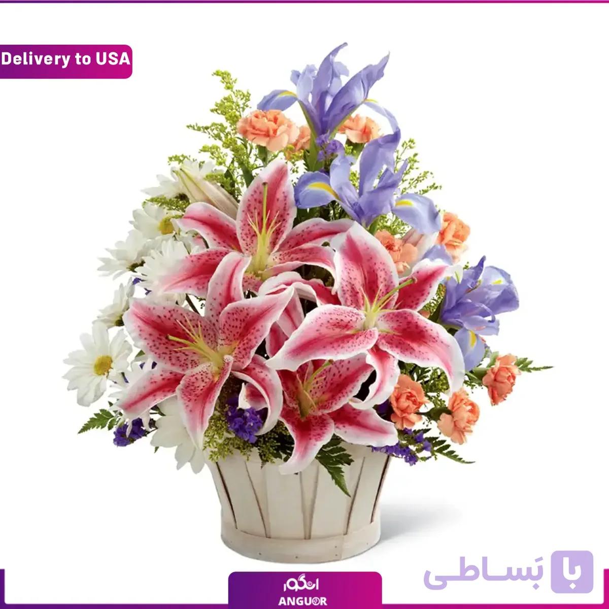 سبد گل (تحویل در امریکا) — تصویر 1