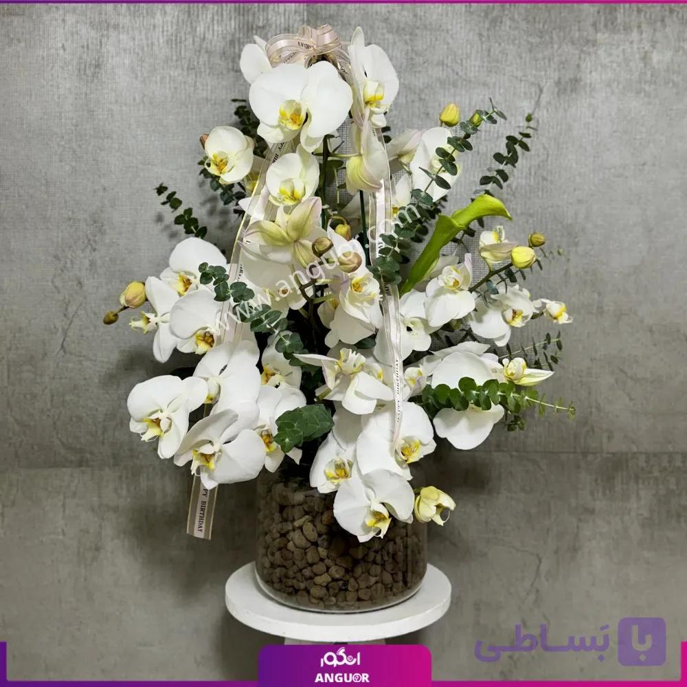 جار گل ارکیده سفید
