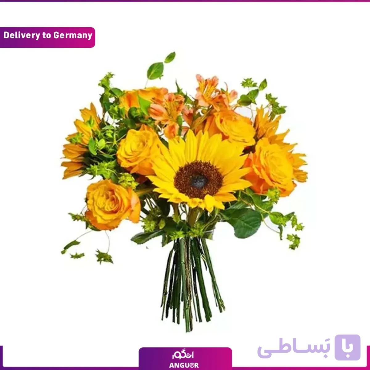 دسته گل ادریسی و رز (ارسال گل به آلمان)