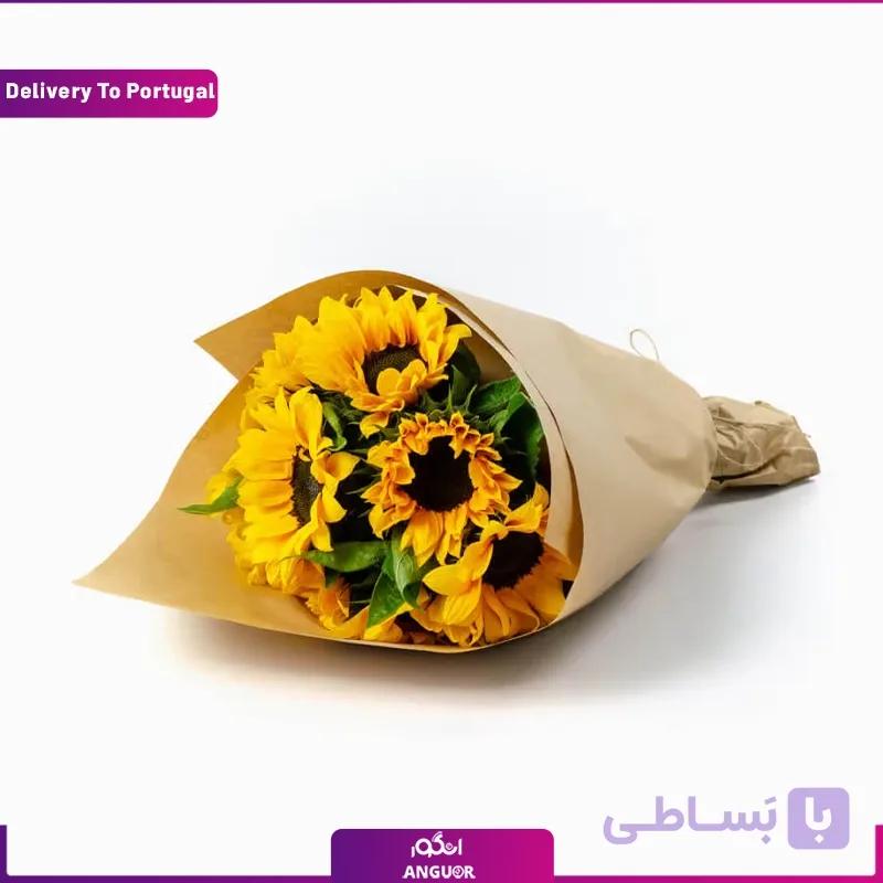 دسته گل داوودی و آفتابگردان (ارسال گل به پرتغال)