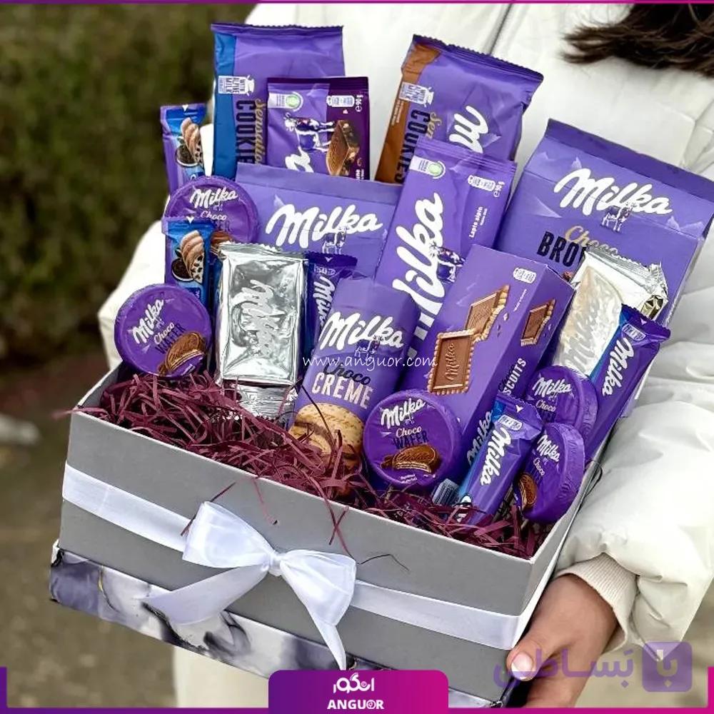 باکس شکلاتی با تم بنفش ویژه ولنتاین