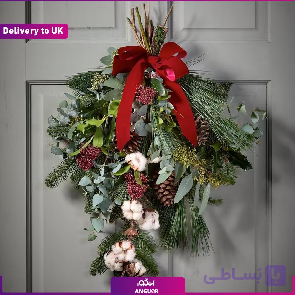 (Delivery to UK) Classic Christmas Swag Door