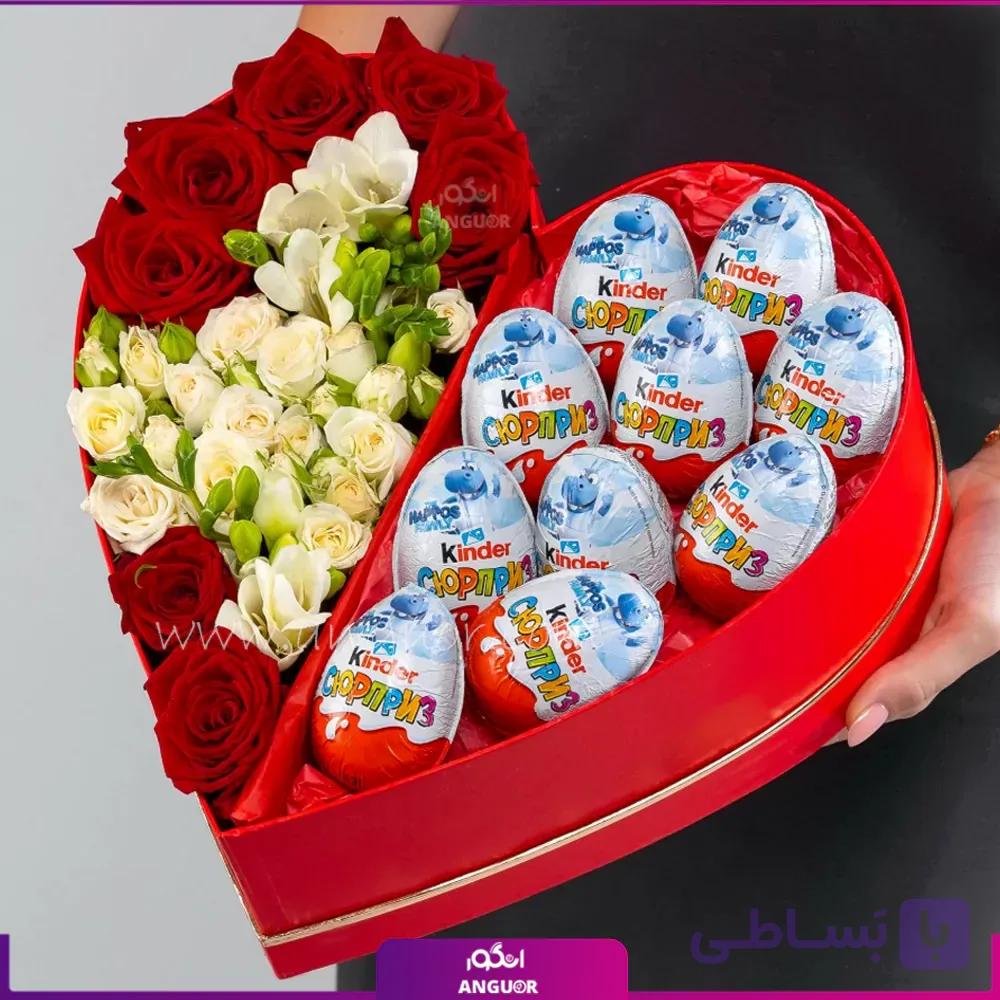 باکس گل قلبی آرامش جان