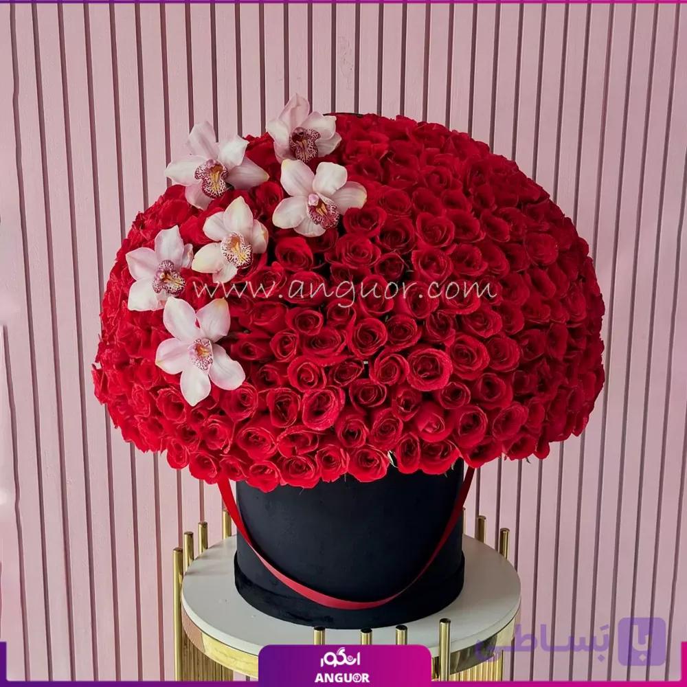 باکس گل عاشقانه ای برای تو (تم قرمز)