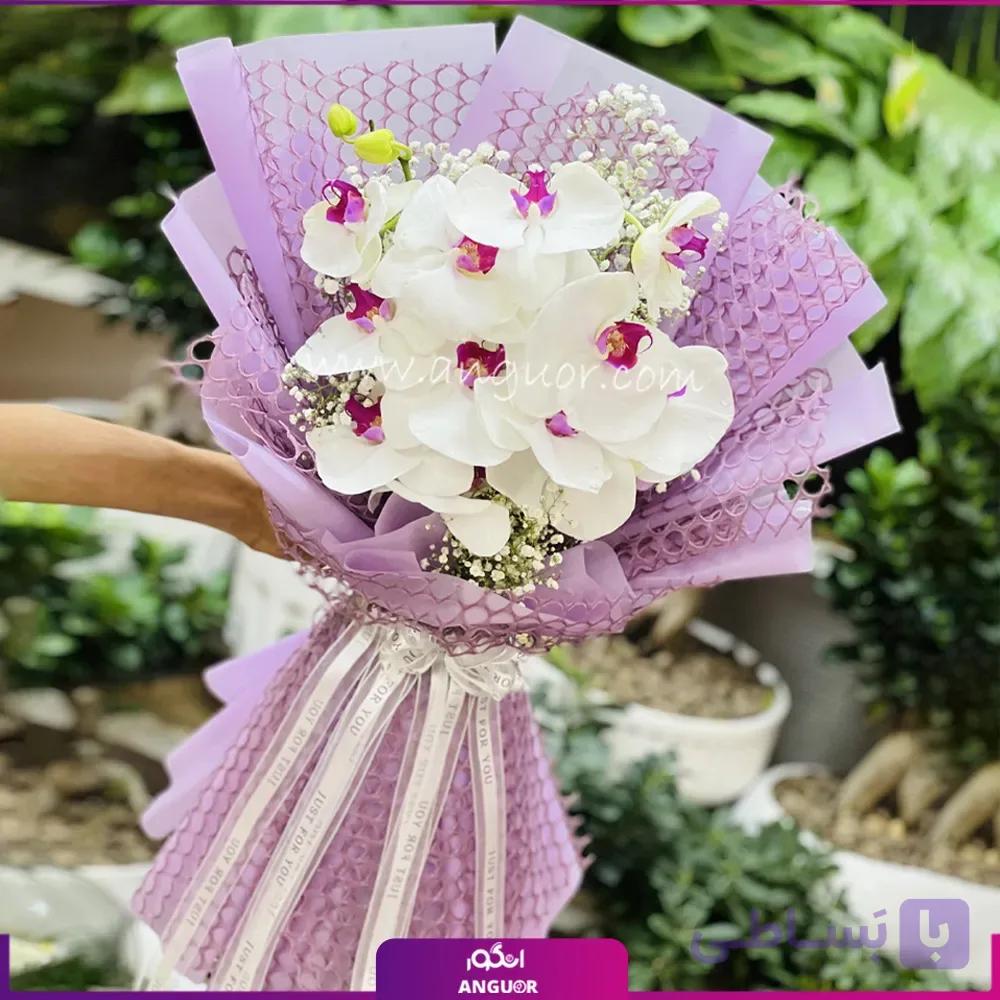 دسته گل ارکیده سفید