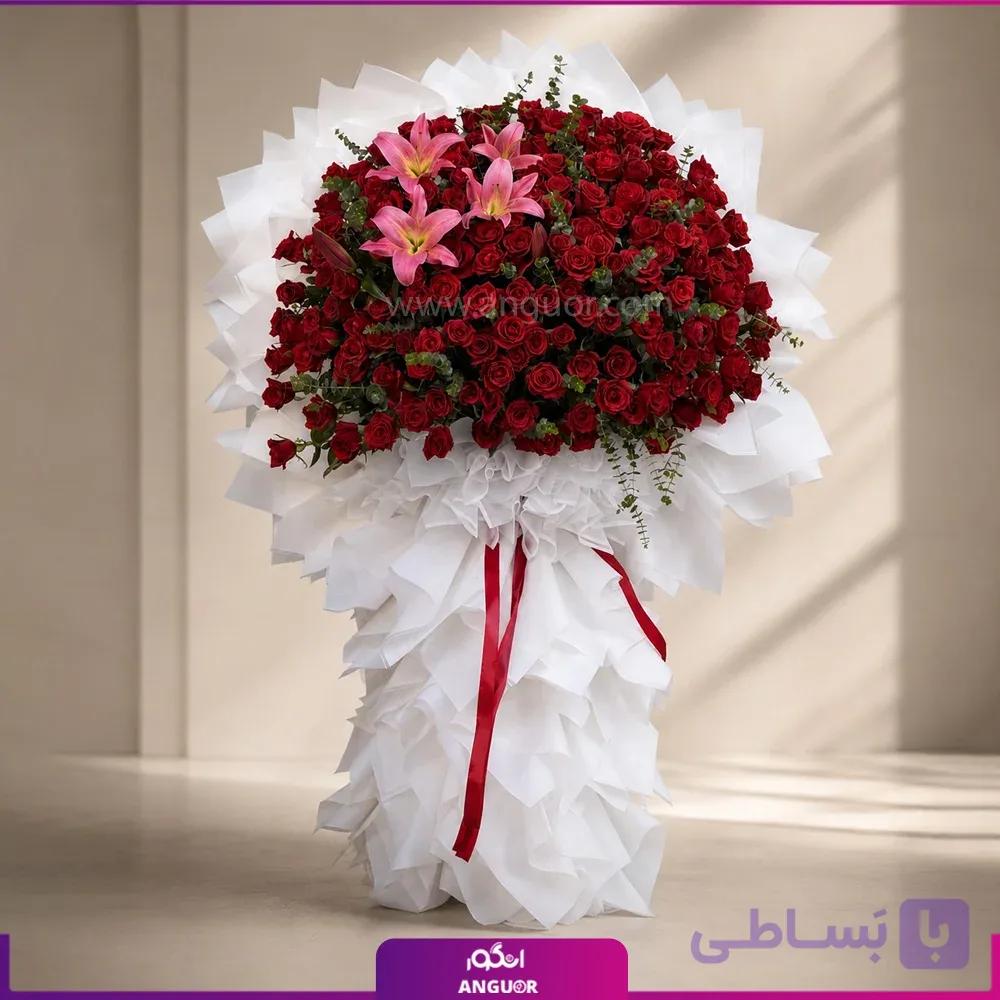 دسته گل قدی رز قرمز؛ شیک و رسمی