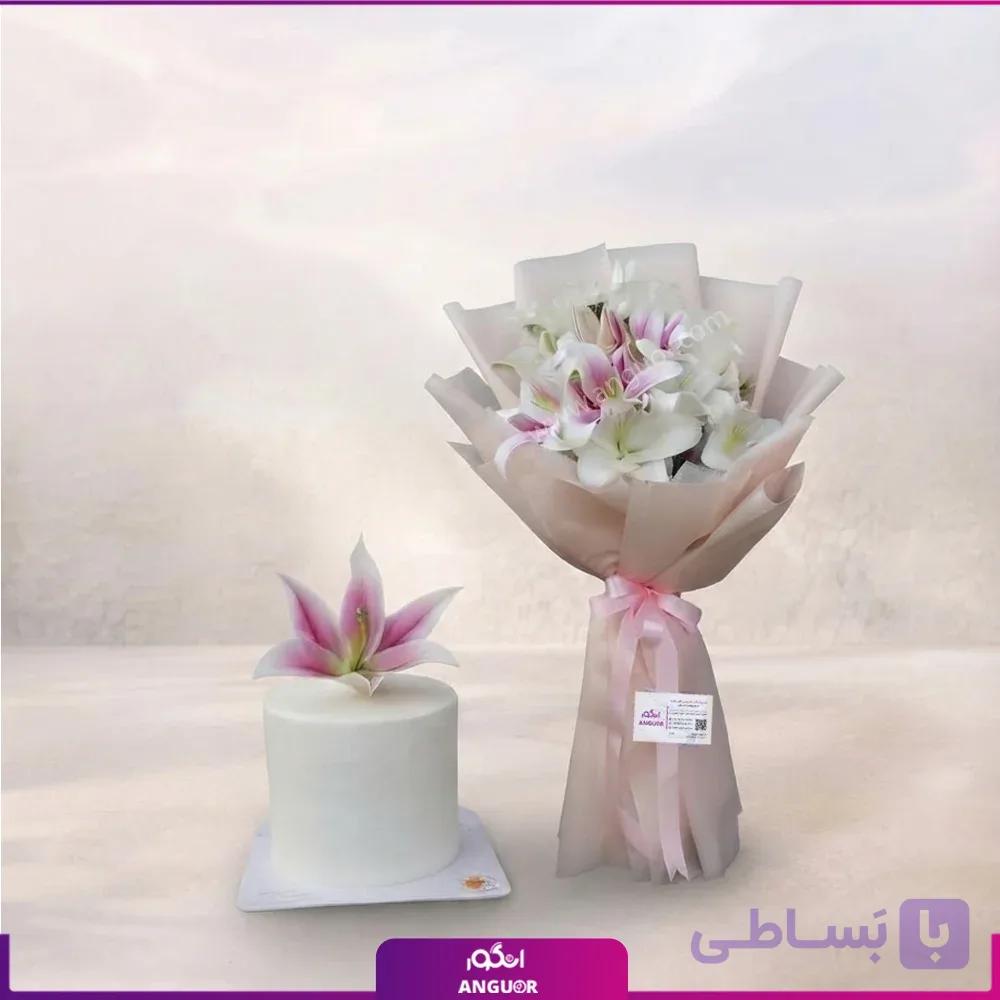 دسته گل و کیک لیلی