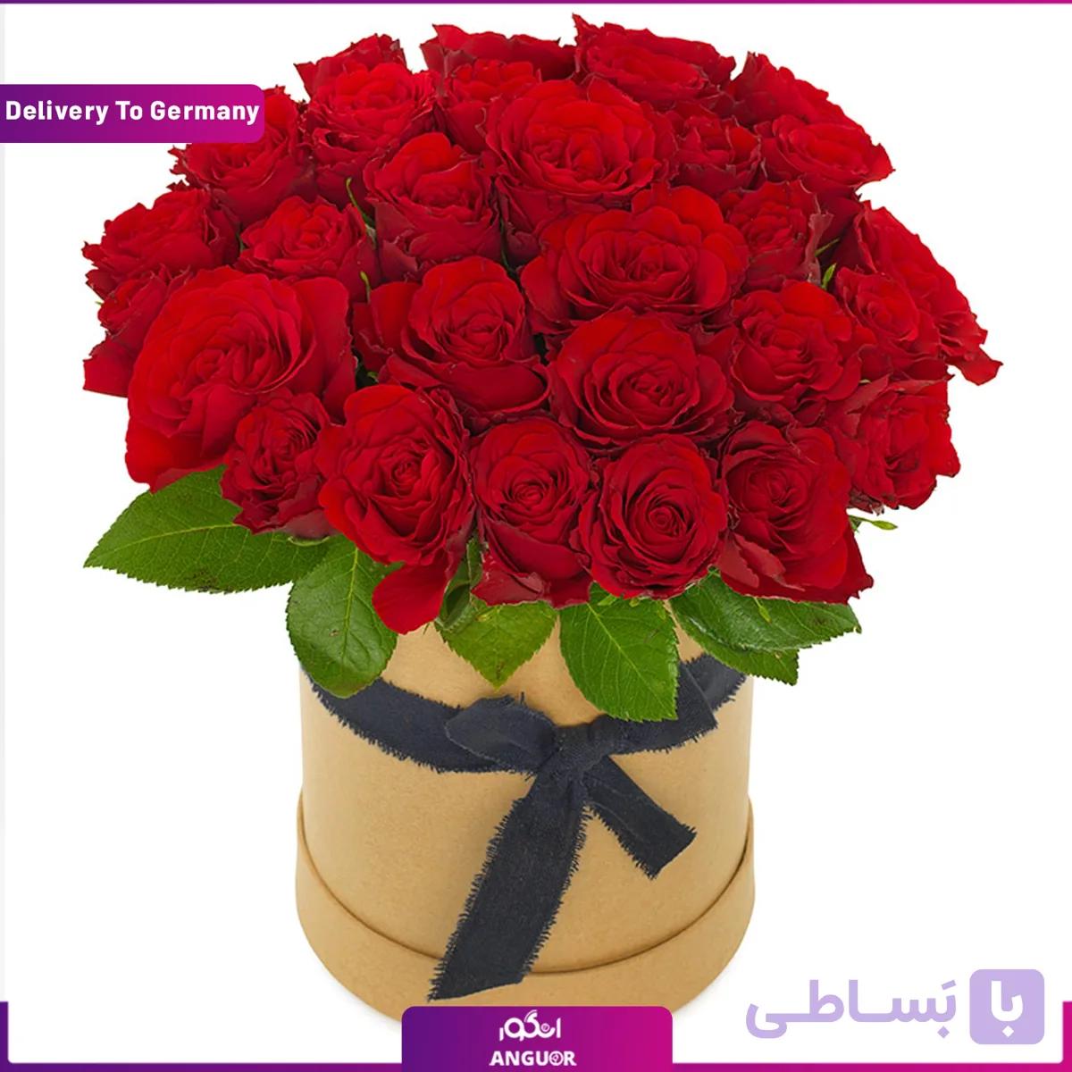 باکس گل رز قرمز(ارسال به ژاپن)