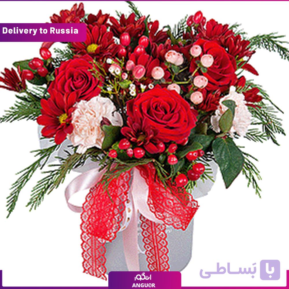 باکس گل با تم کریسمس (تحویل در روسیه)