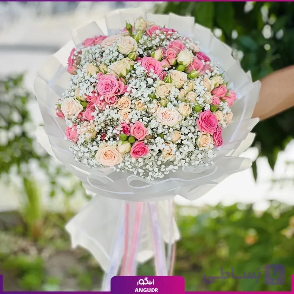 دسته گل لاکچری و خاص (رز و رز مینیاتوری)
