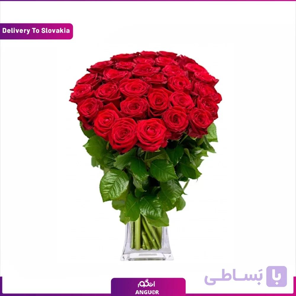 دسته گل 7 شاخه رز قرمز (تحویل در امارات)