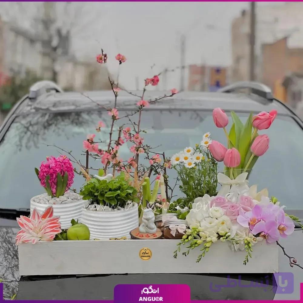نوروز در باکس سفید (گل لاله،سنبل،سبزه)
