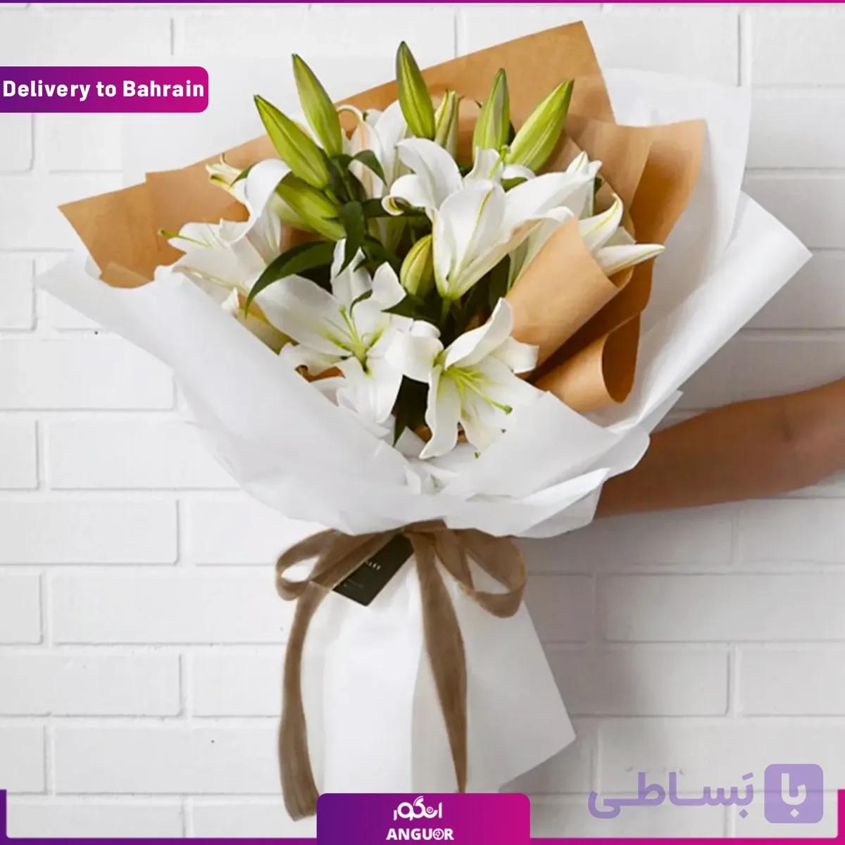 (Delivery in Bahrain)Beautiful Lilies Bouquet — تصویر 1