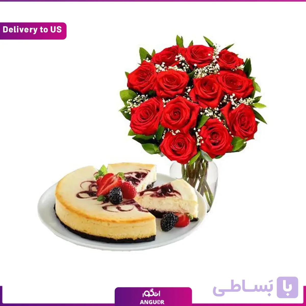 (Delivery to USA) Roses with Berry Chocolate