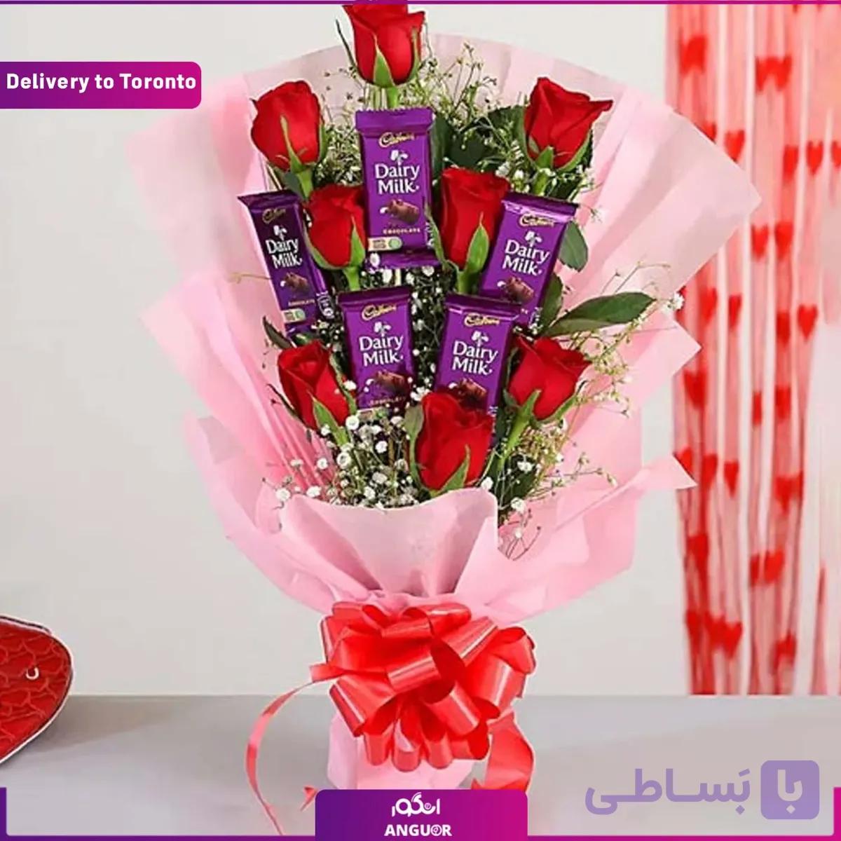 دسته گل و بادکنک (ارسال گل به تورنتو)