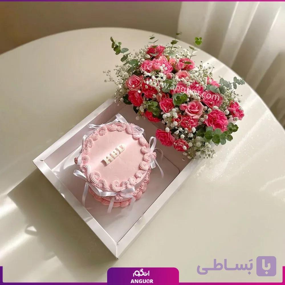 باکس گل تولد کوچک به رنگ صورتی