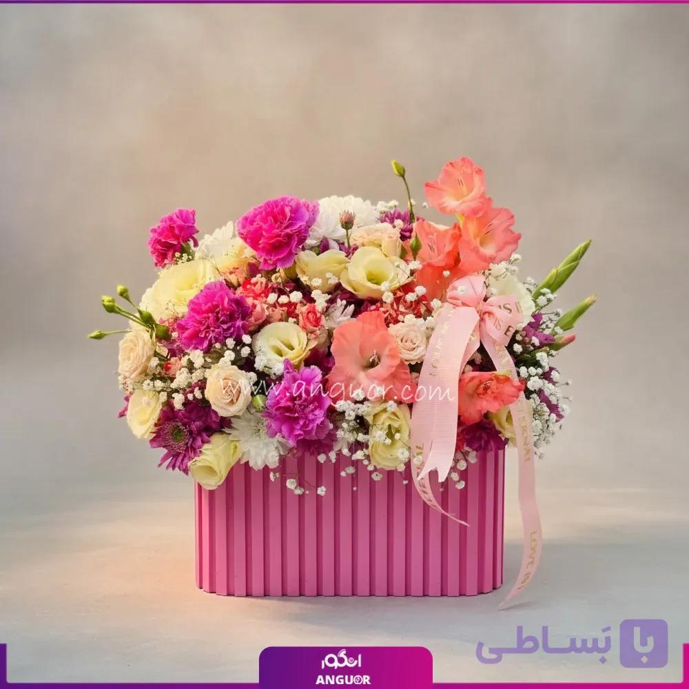 باکس گل هدیه جشن رنگ ها