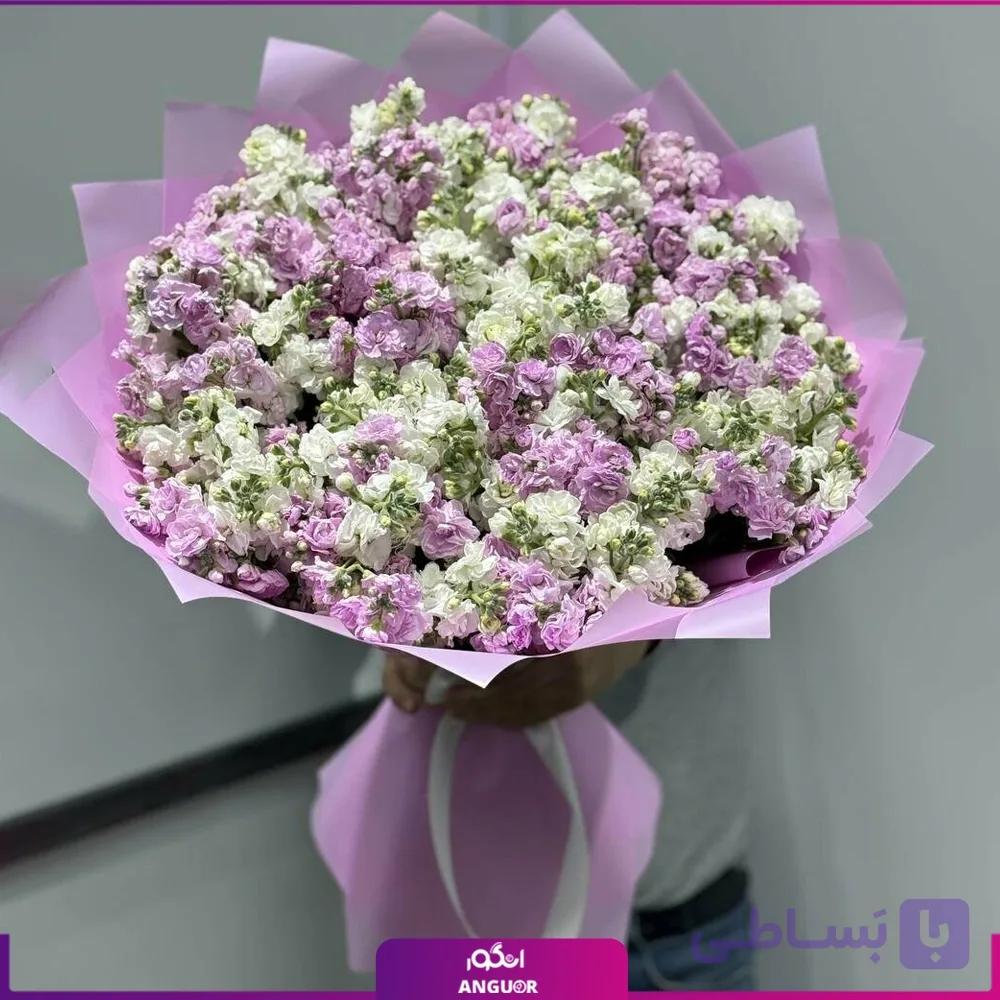 دسته گل شب بوی سفید و صورتی 49 عددی