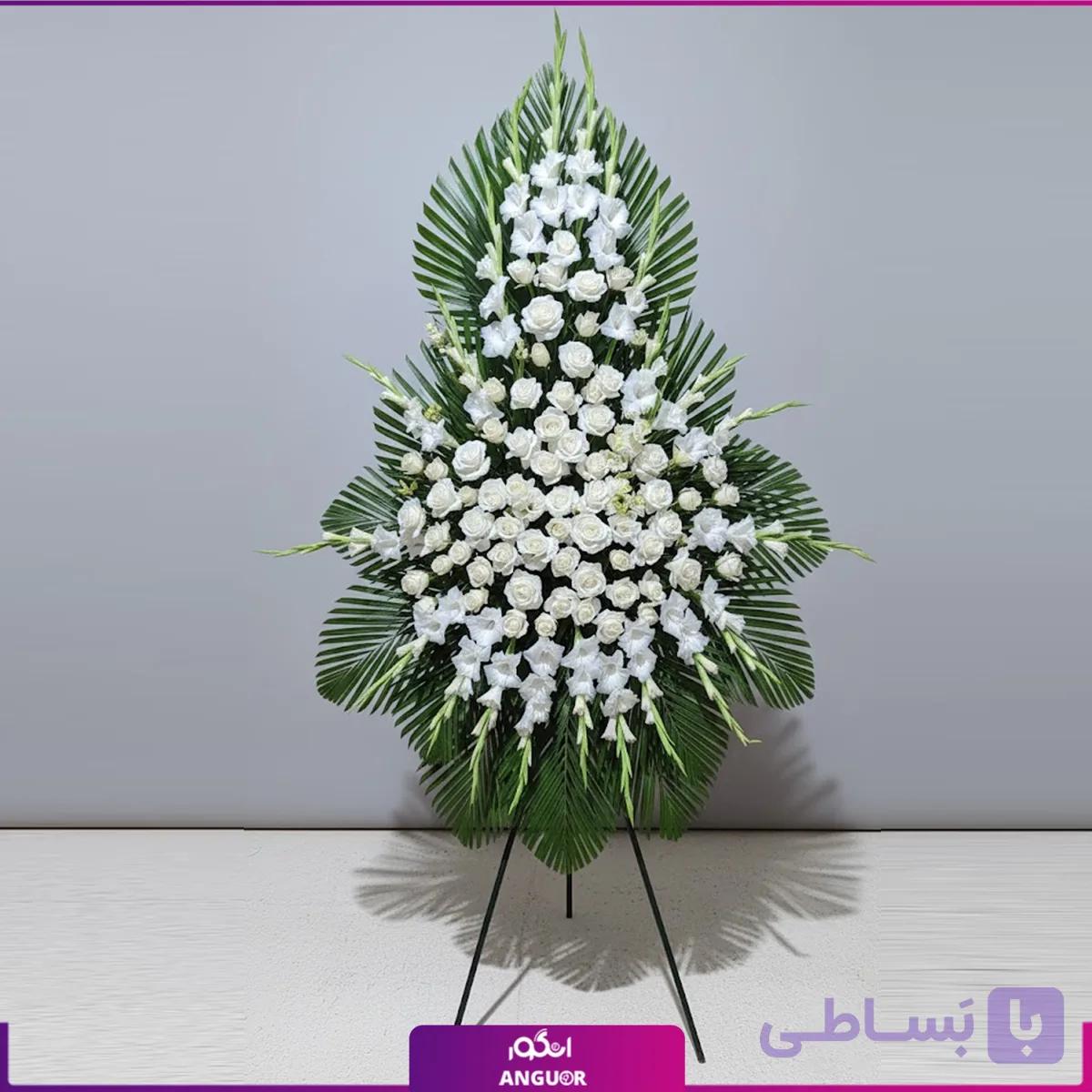 تاج گل ترحیم رز و گلایول — تصویر 1
