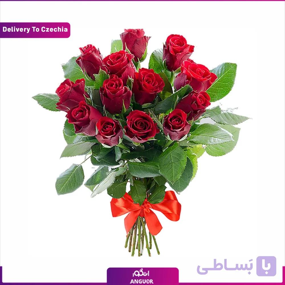 دسته گل 13 شاخه رز قرمز (تحویل گل در جمهوری چک)