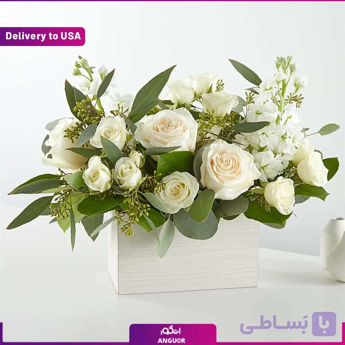 (Delivery to USA) Fresh Linen Box Bouquet — تصویر 1