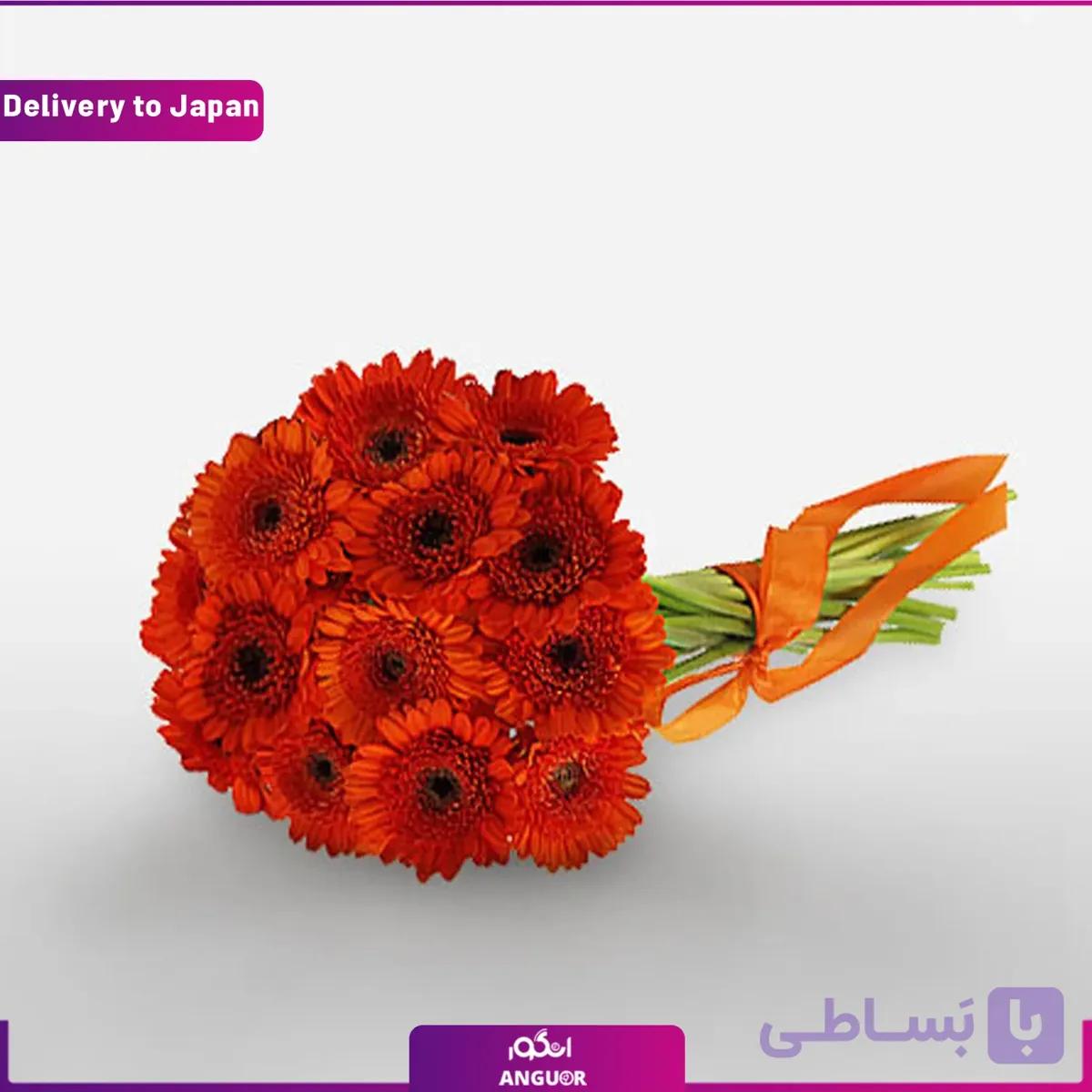 دسته گل ژربرای قرمز (ارسال به ژاپن)