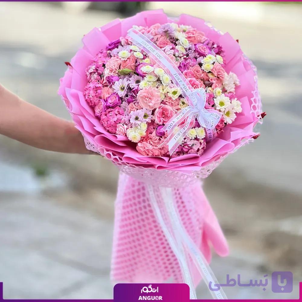 دسته گل لاکچری صورتی — تصویر 1