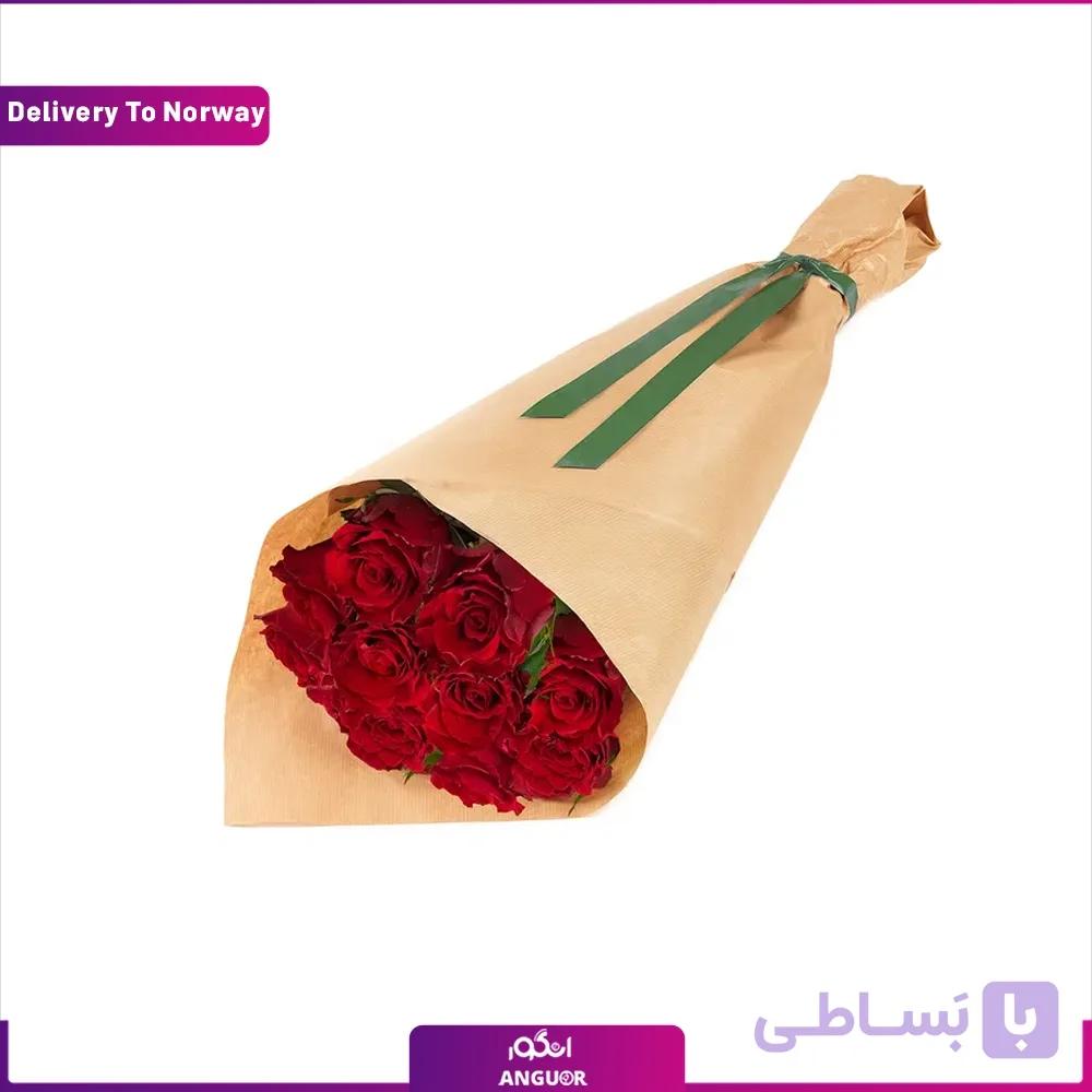 دسته گل رز دو رنگ (تحویل در نروژ)
