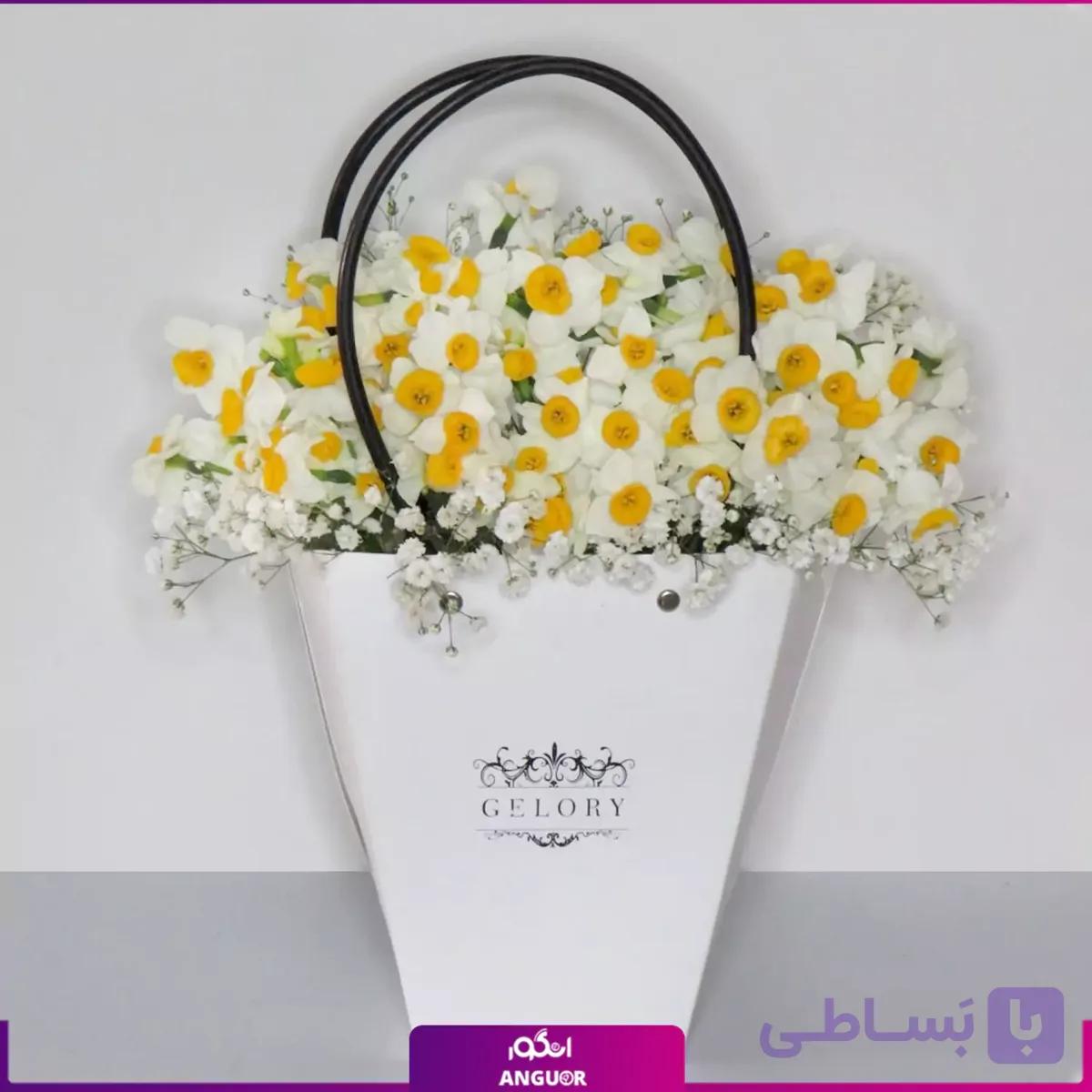 باکس گل نرگس گنجینه عشق