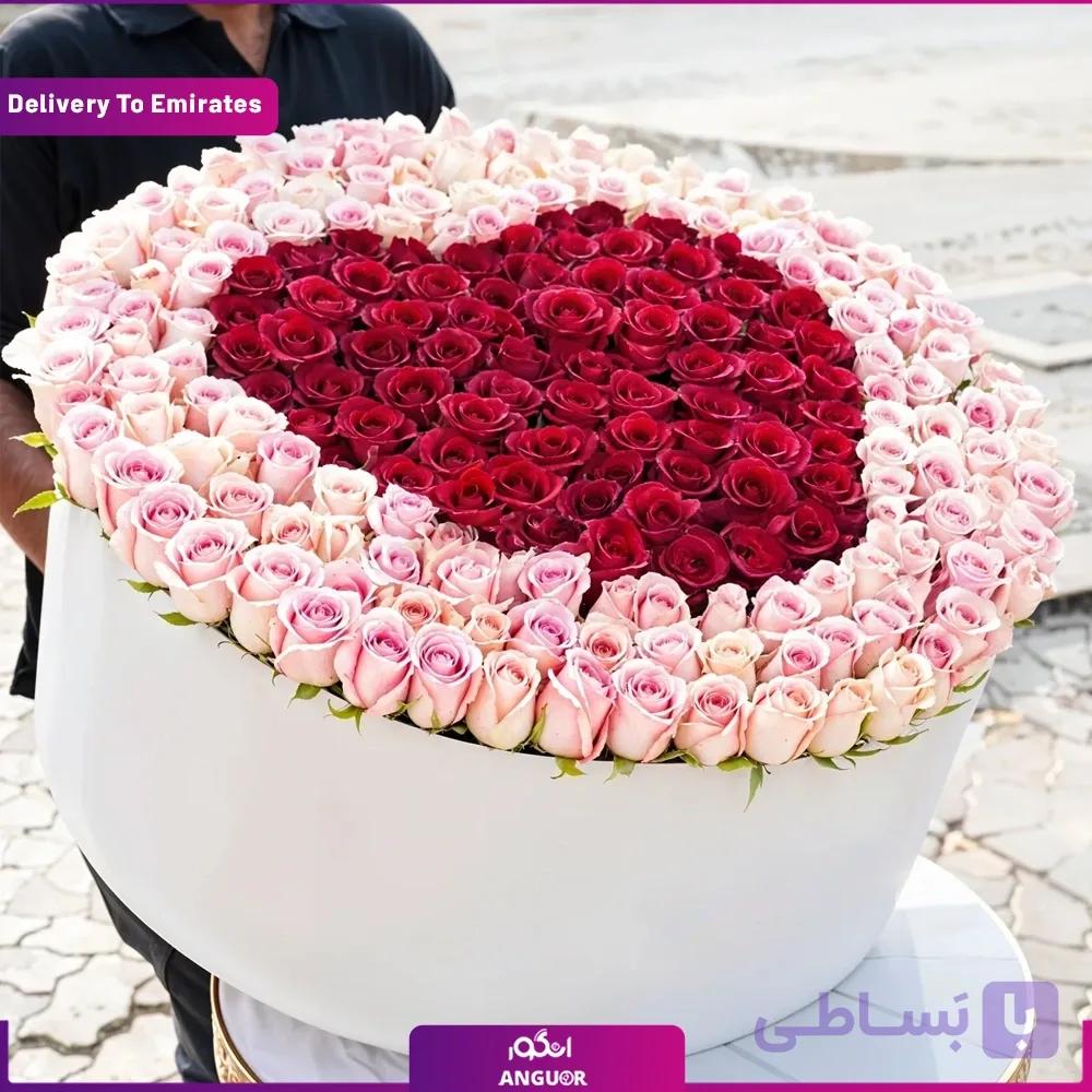 باکس گل قلبی با گلهای رز ( دبی و امارات)