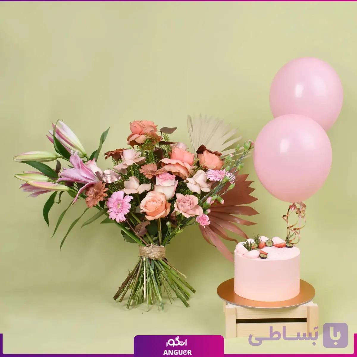ست تولد باربی (دسته گل، بادکنک، کیک) — تصویر 1