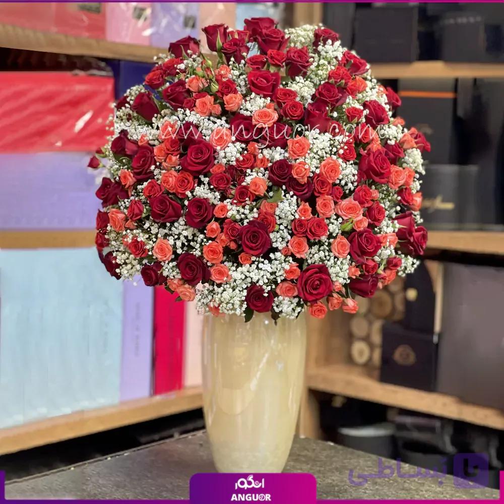 جام گلدان گرد آتش عشق