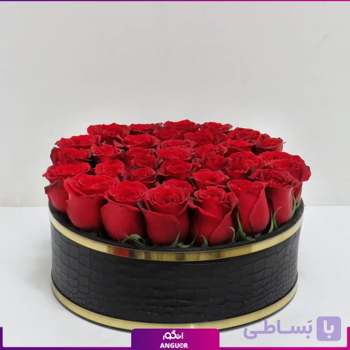 باکس گل رز گرد