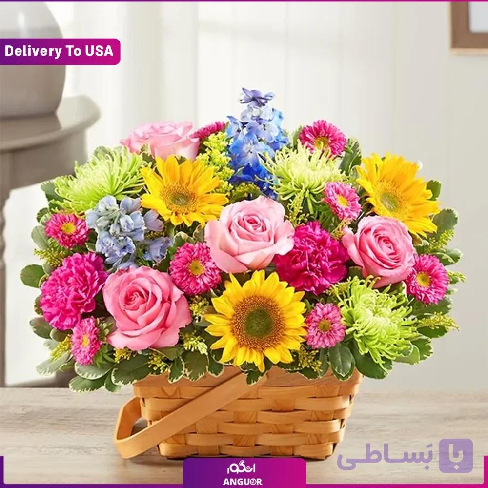 سبد گل رنگی (تحویل امریکا)