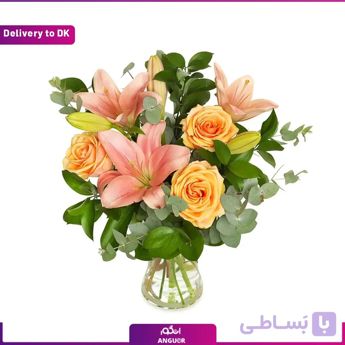 دسته گل پاییزی با تم نارنجی (ارسال گل به کانادا )