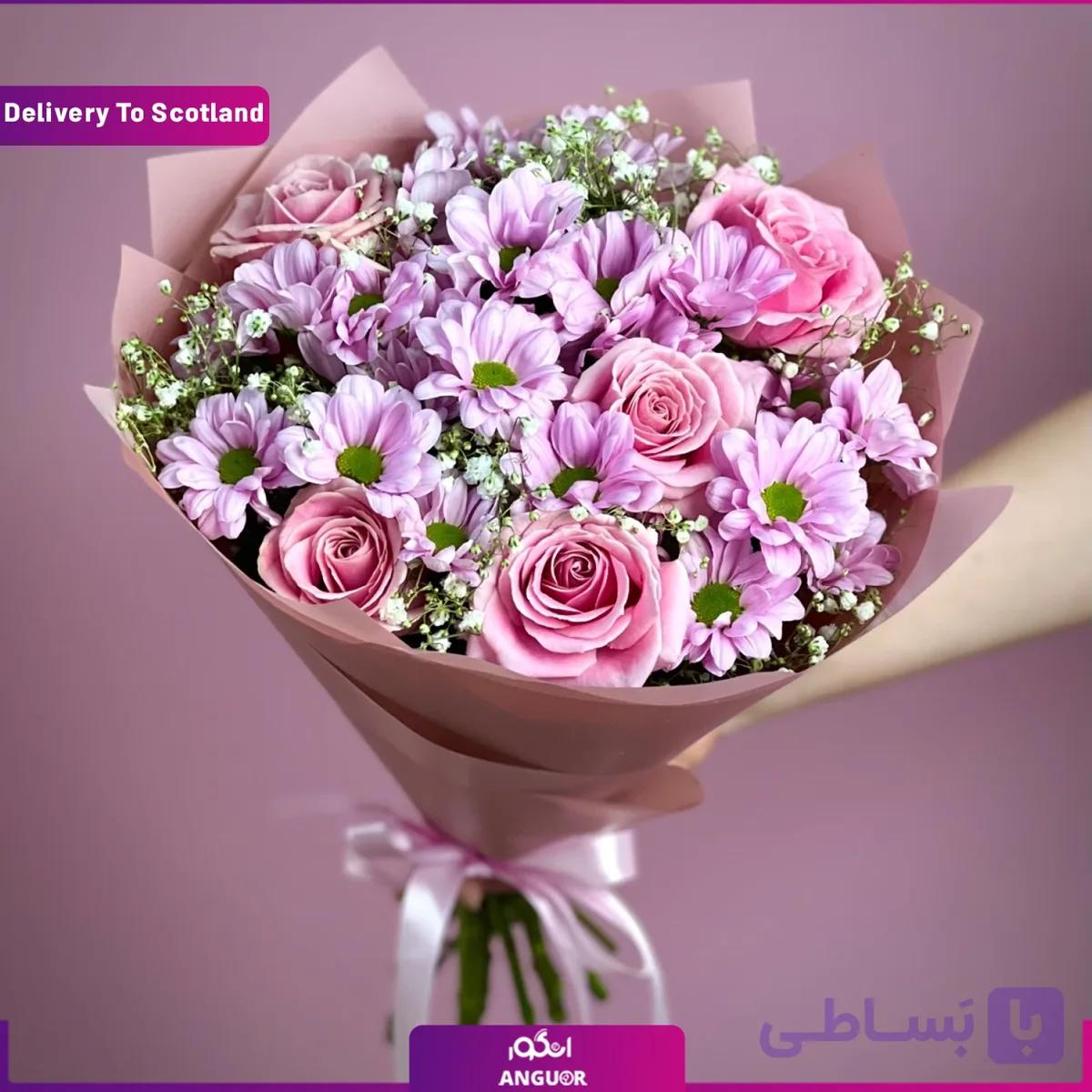دسته گل لیلیوم و داوودی (تحویل در اسکاتلند)