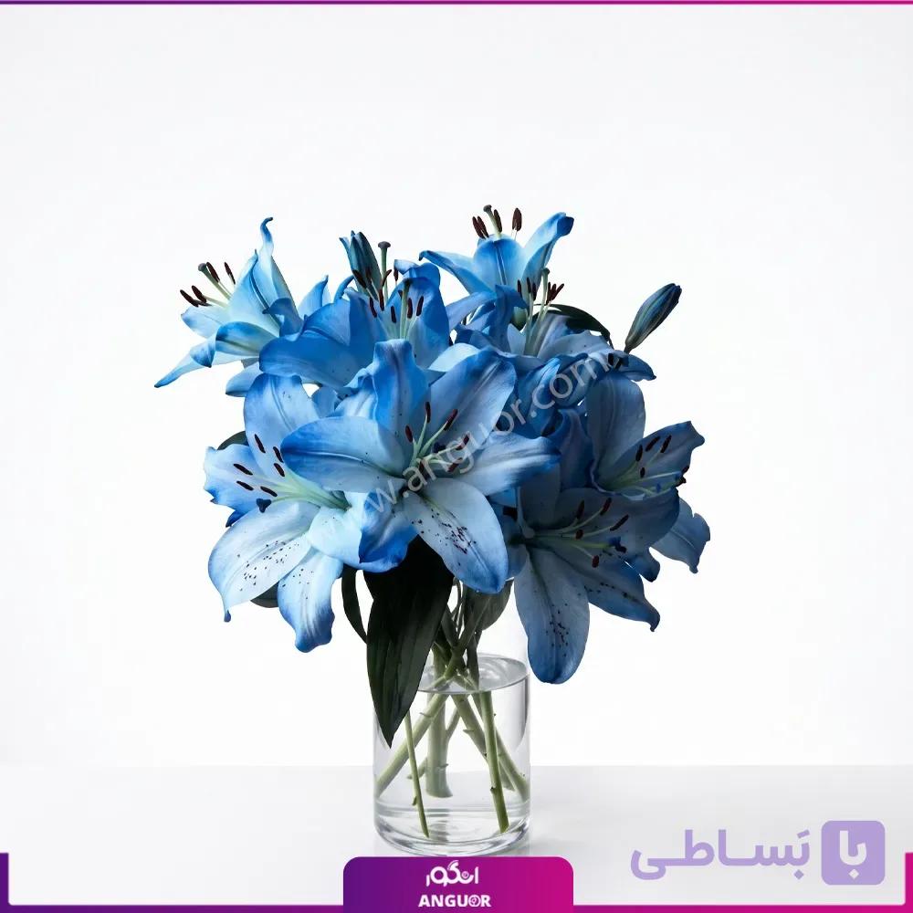 جار گل لیلیوم آبی
