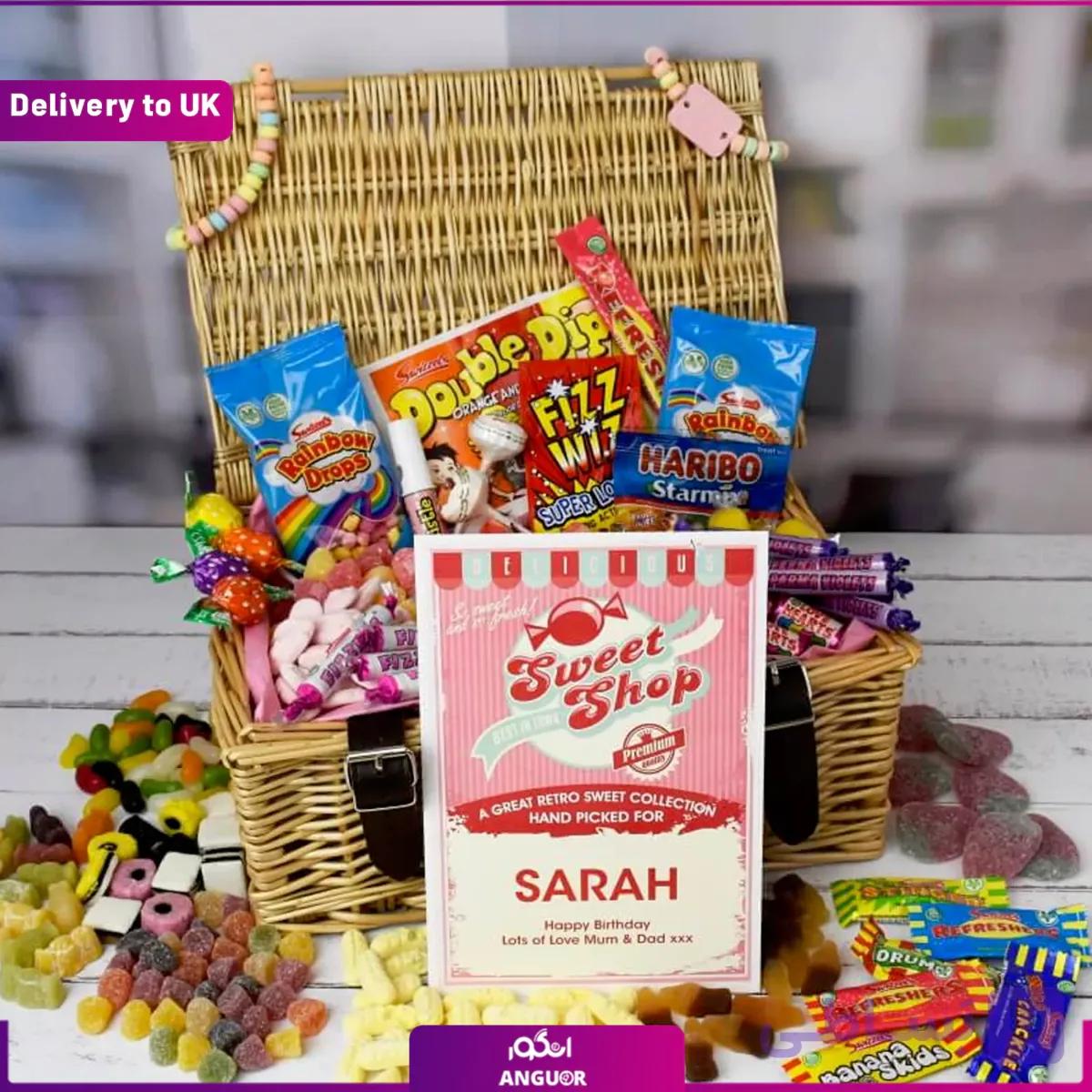 Personalised Retro Sweetie Hamper (Delivery to UK) — تصویر 1