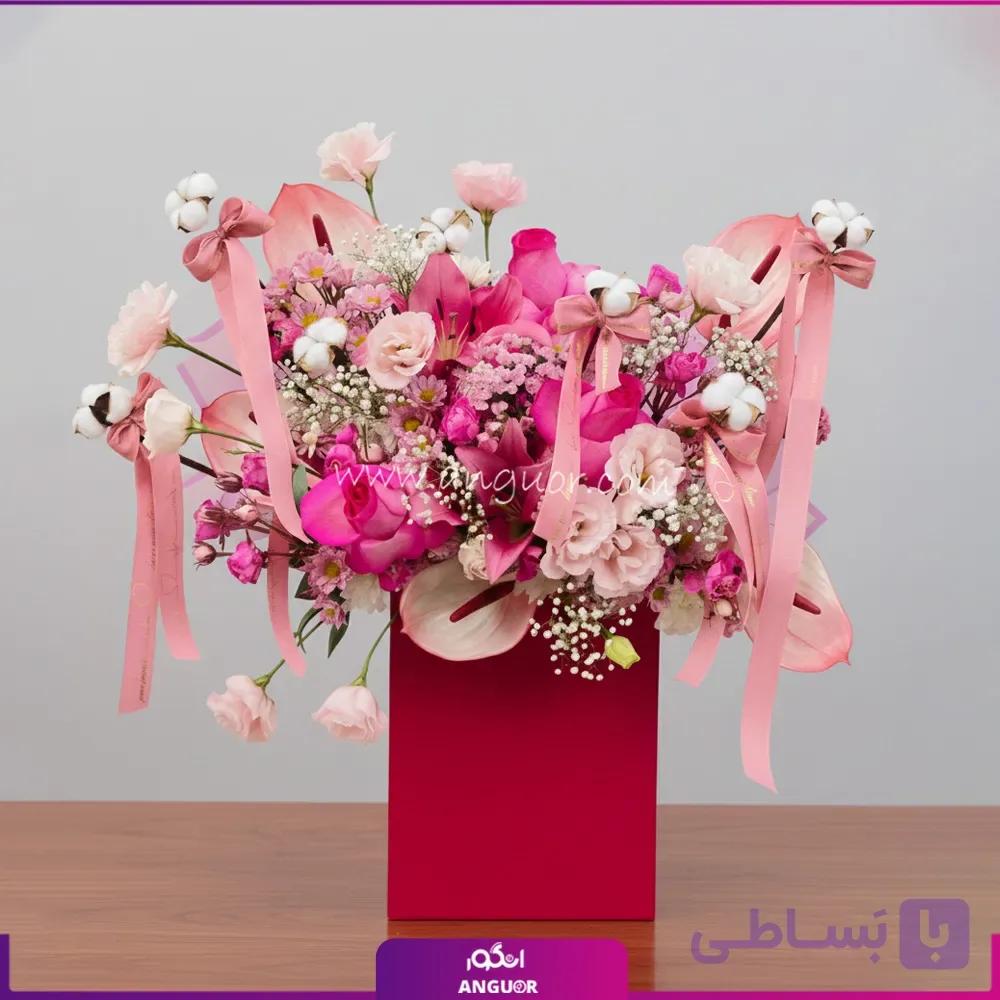 باکس گل زیباروی صورتی